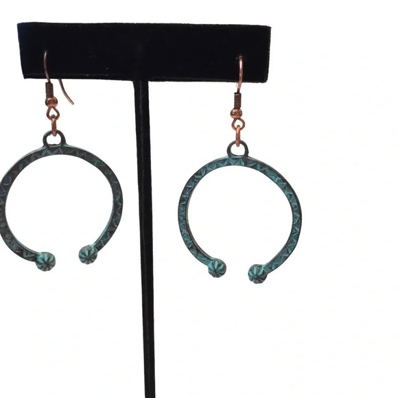 Turquoise Earrings Western Style - Picture 2 of 5